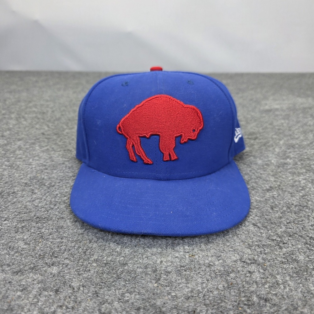 Buffalo Bills Fitted 7 3/8 Hat New Era Cap 9Fifty NFL Throwback Logo Blue
